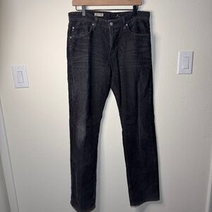 AG Adriano Goldschmied Graduate Tailored Leg Corduroy Jeans Men’s 34x34 Black